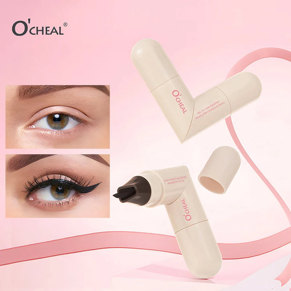 All-in-one Rotating Eyeliner Stamp Pen Quick Eye Makeup Double-Ended Eyeliner Waterproof