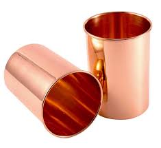 Handcrafted In Luxury Design Pure Copper Tumbler Set of 2 | Drinking Water With Copper Cups | Premium Quality Copper Tumblers Use for Home, Office, Hotel and Gifting - 10.8 US Fl Oz